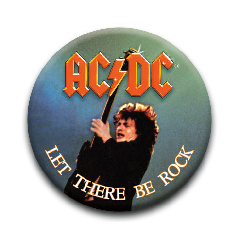 AC/DC - Let There Be Rock Round Pinback Button (1.25") – 6 PC PPK