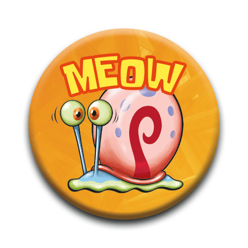 SpongeBob SquarePants - Gary Meow Round Pinback Button (1.25") – 6 PC PPK