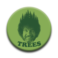 Thumbnail for Bob Ross - Trees Round Pinback Button (1.25