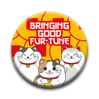 Thumbnail for Lucky Cat - Good Furtune Round Pinback Button (1.25