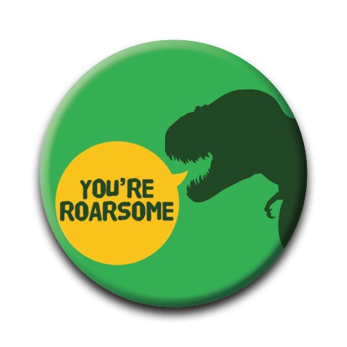 Dinosaurs - Roarsome Round Pinback Button (1.25") – 6 PC PPK