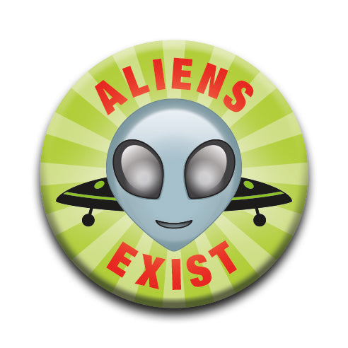 Aliens - Exist Round Pinback Button (1.25") – 6 PC PPK