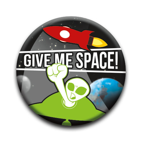 Aliens - Give Me Space Round Pinback Button (1.25") – 6 PC PPK