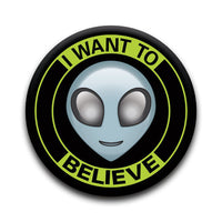 Thumbnail for Aliens - I Want To Believe Round Pinback Button (1.25