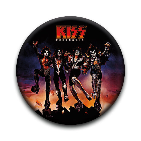 KISS - Destroyer Round Pinback Button (1.25") – 6 PC PPK