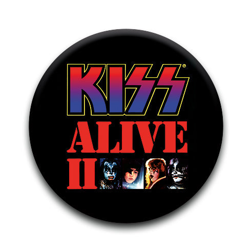 KISS - Alive II Round Pinback Button (1.25") – 6 PC PPK