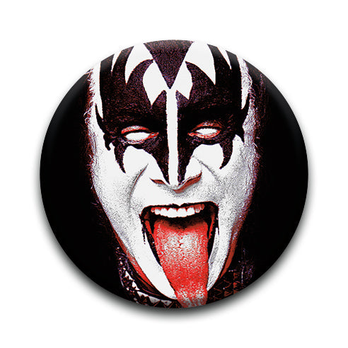 KISS - Tongue Round Pinback Button (1.25") – 6 PC PPK