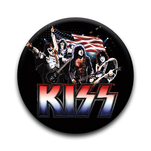 KISS - America Round Pinback Button (1.25") – 6 PC PPK