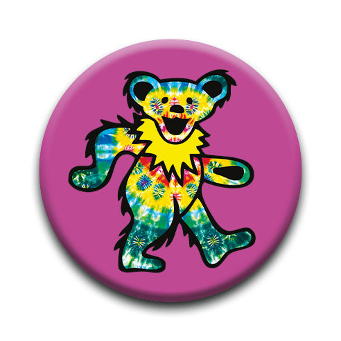 Grateful Dead - Rainbow Bear Round Pinback Button (1.25") – 6 PC PPK
