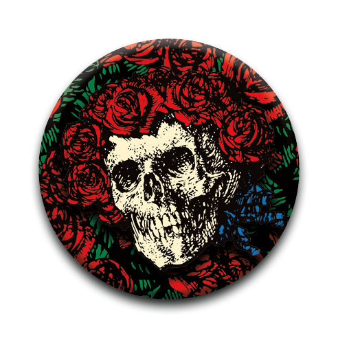 Grateful Dead - Rose Crown Round Pinback Button (1.25") – 6 PC PPK
