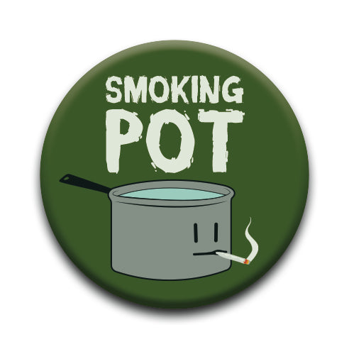 Weed - Smoking Pot Round Pinback Button (1.25") – 6 PC PPK