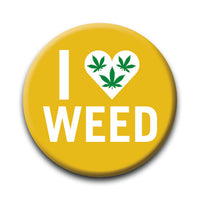 Thumbnail for Weed - I Heart Weed Round Pinback Button (1.25