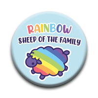Thumbnail for Pride - Rainbow Sheep Round Pinback Button (1.25