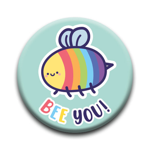 Pride Bee You Round Pinback Button (1.25") – 6 PC PPK