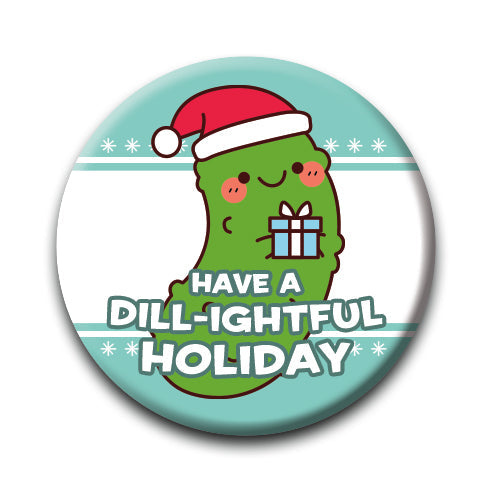 Christmas - Dill Round Pinback Button (1.25") – 6 PC PPK