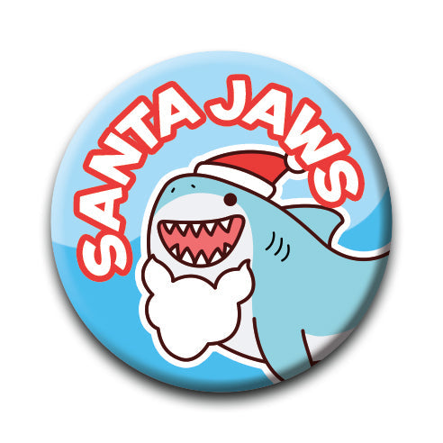 Christmas - Jaws Round Pinback Button (1.25") – 6 PC PPK