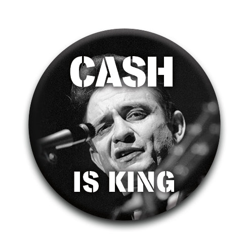 Johnny Cash - King Round Pinback Button (1.25") – 6 PC PPK