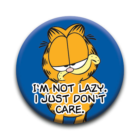 Garfield - Not Lazy Round Pinback Button (1.25") – 6 PC PPK