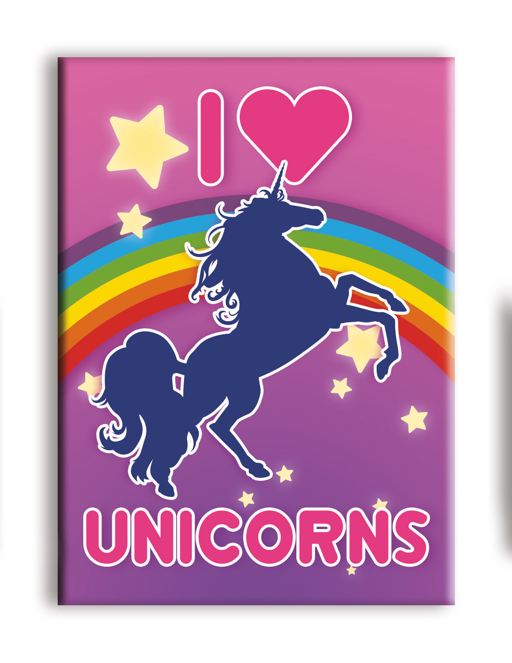 Unicorns - I Love Unicorns Flat Magnet (2.5" x 3.5") – 6 PC PPK