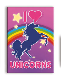 Thumbnail for Unicorns - I Love Unicorns Flat Magnet (2.5