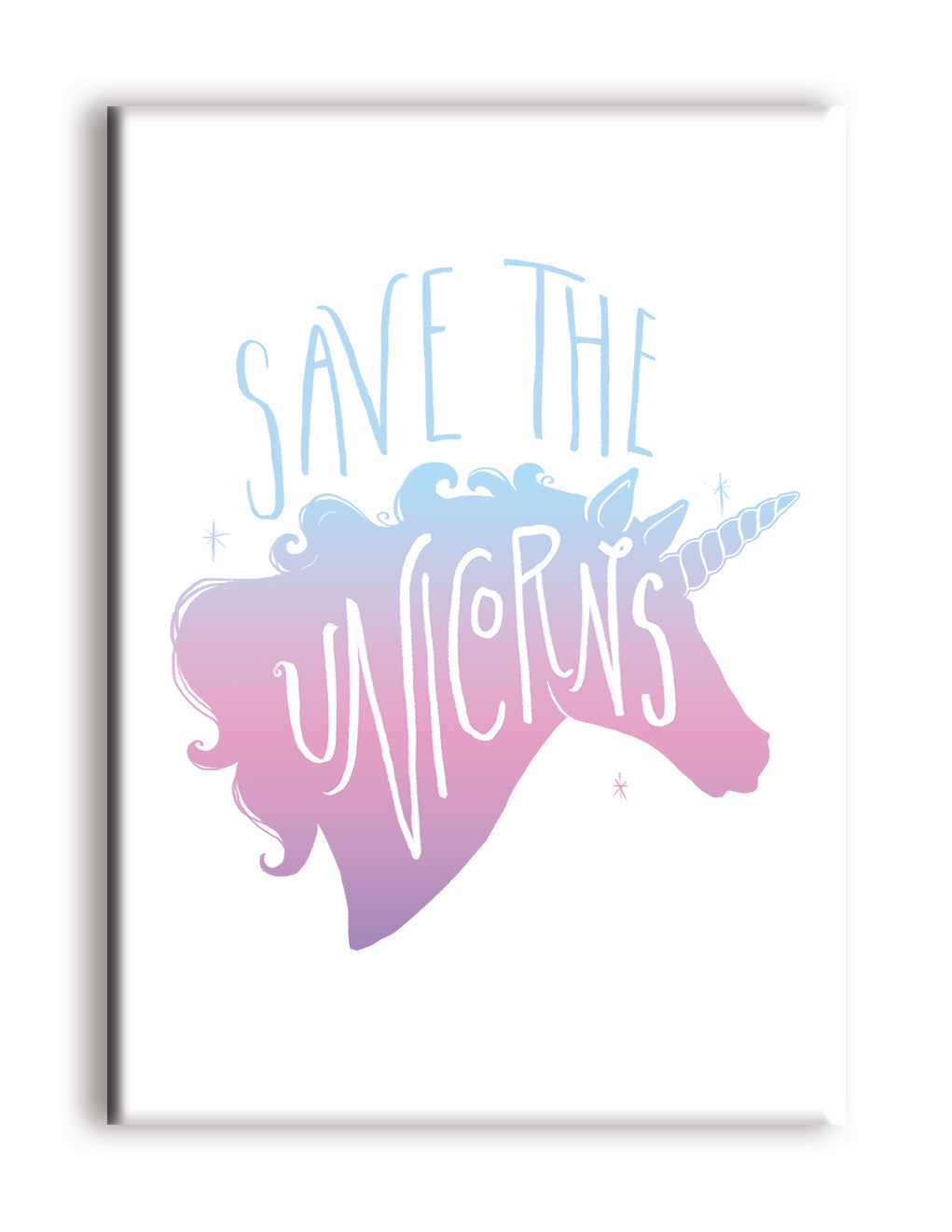 Unicorns - Save The Unicorns Flat Magnet (2.5" x 3.5") – 6 PC PPK