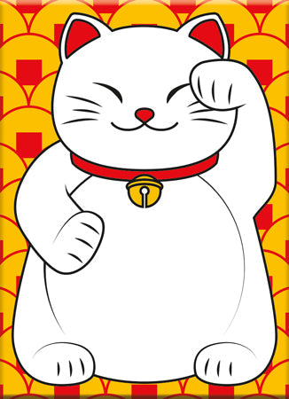 Lucky Cat - Coins Flat Magnet (2.5" x 3.5") – 6 PC PPK