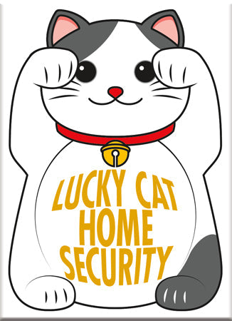 Lucky Cat - Security Flat Magnet (2.5" x 3.5") – 6 PC PPK