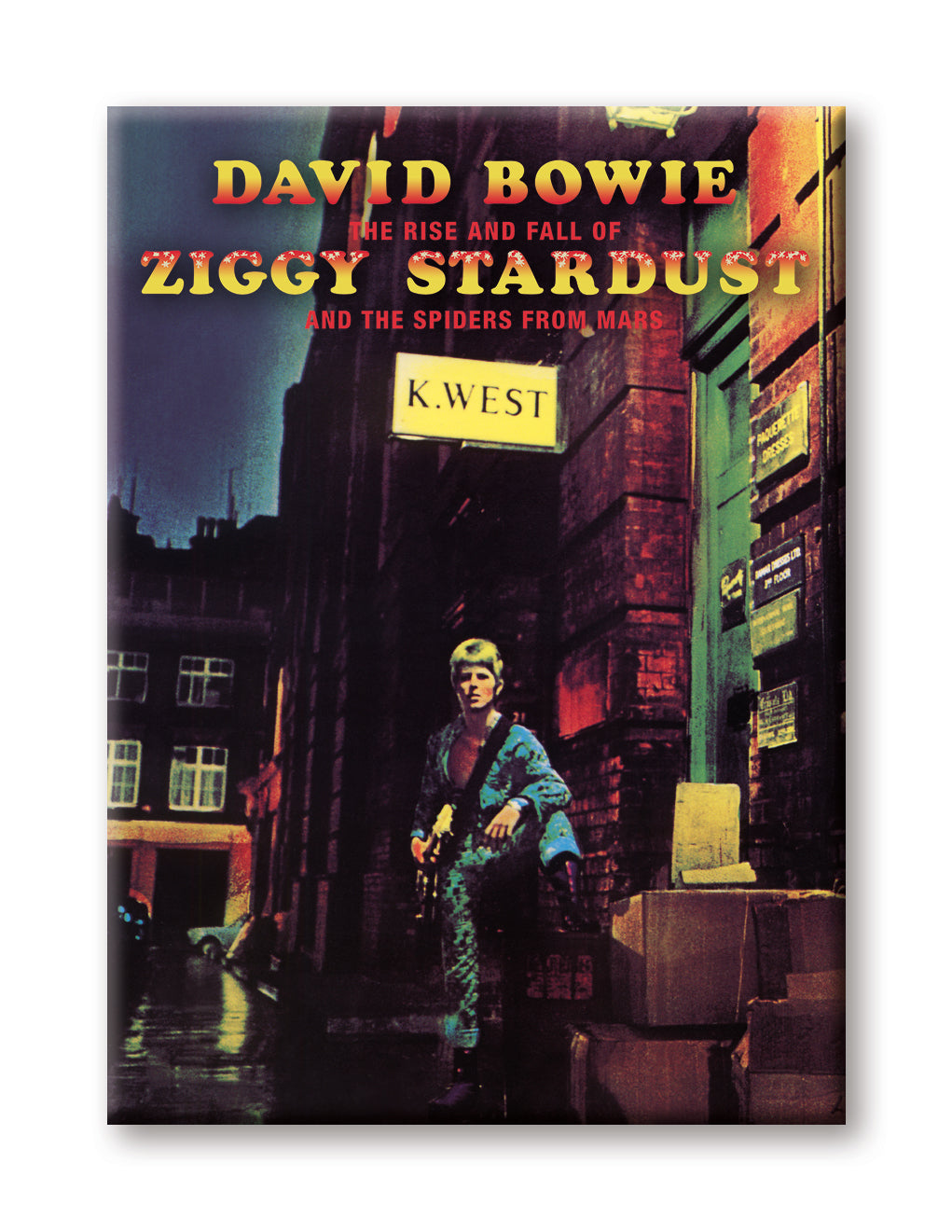 David Bowie - Ziggy Stardust Flat Magnet (2.5" x 3.5") – 6 PC PPK