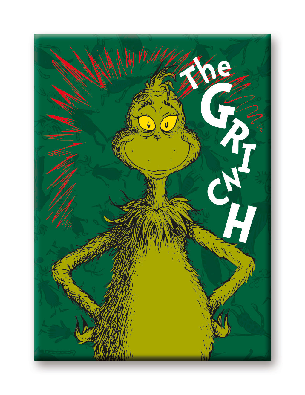 Grinch - Christmas Grinch - Flat Magnet (2.5" x 3.5") – 6 PC PPK