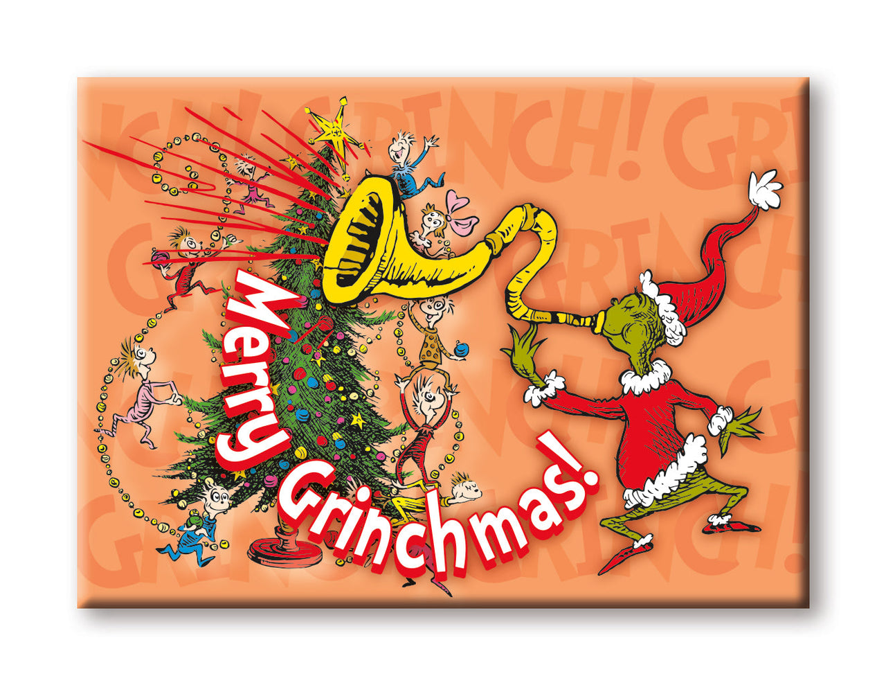 Grinch - Christmas Grinchmas Horn Flat Magnet (2.5" x 3.5") – 6 PC PPK