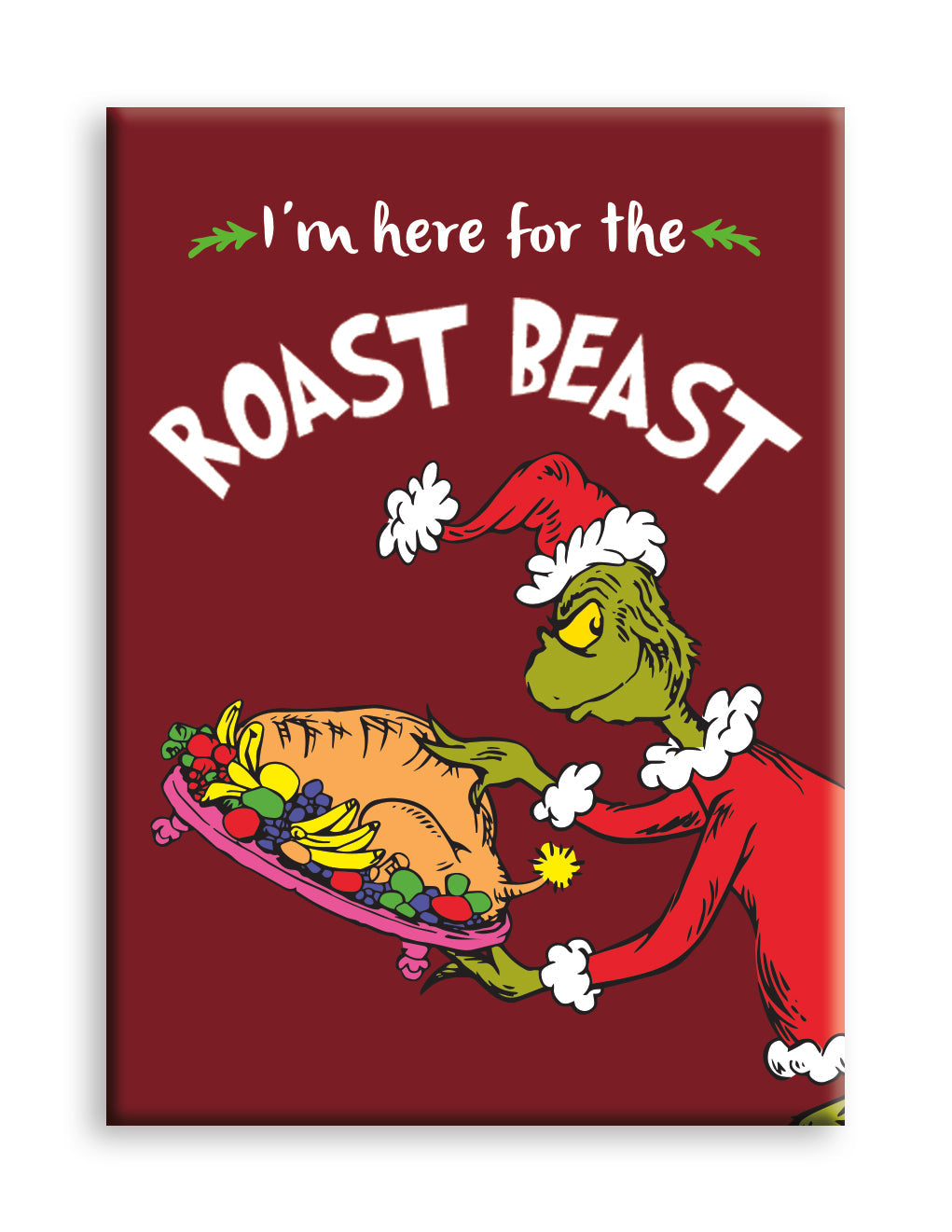 Grinch - Christmas Roast Beast Flat Magnet (2.5" x 3.5") – 6 PC PPK