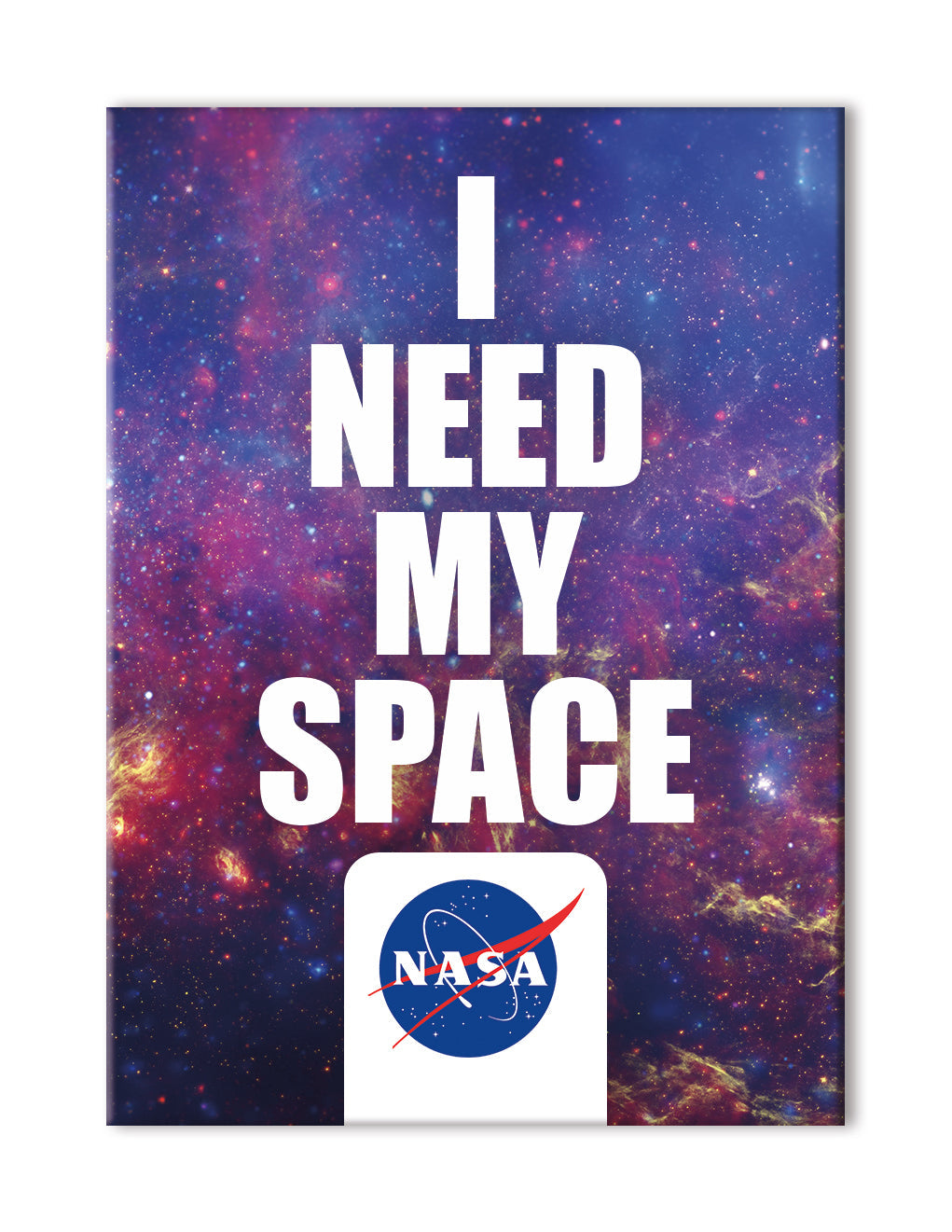 NASA - I Need My Space Flat Magnet (2.5" x 3.5") – 6 PC PPK