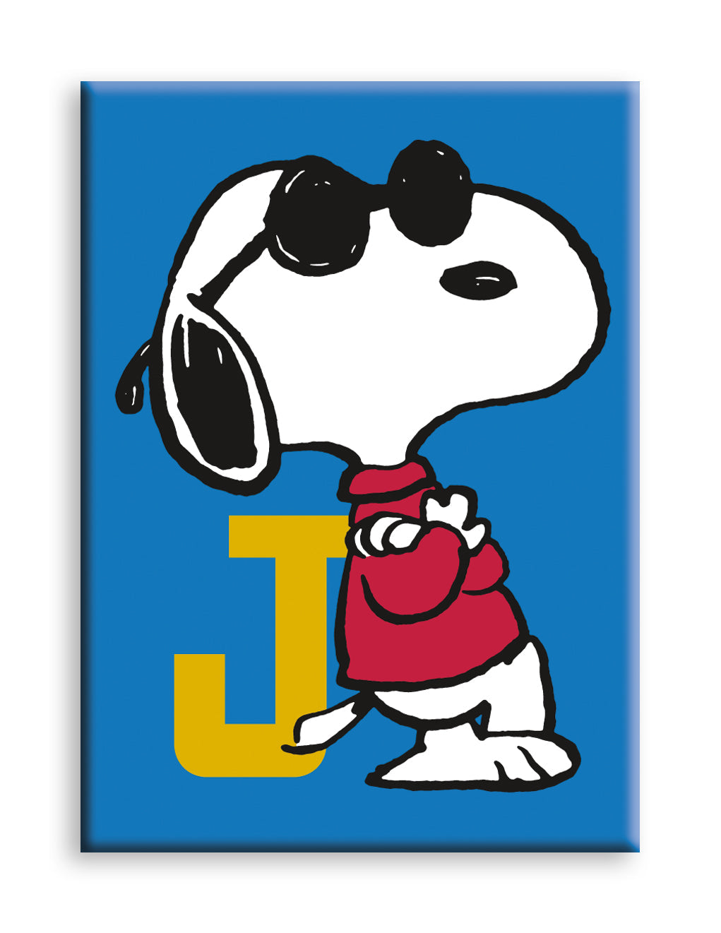 Peanuts Joe Cool - J Flat Magnet (2.5" x 3.5") – 6 PC PPK