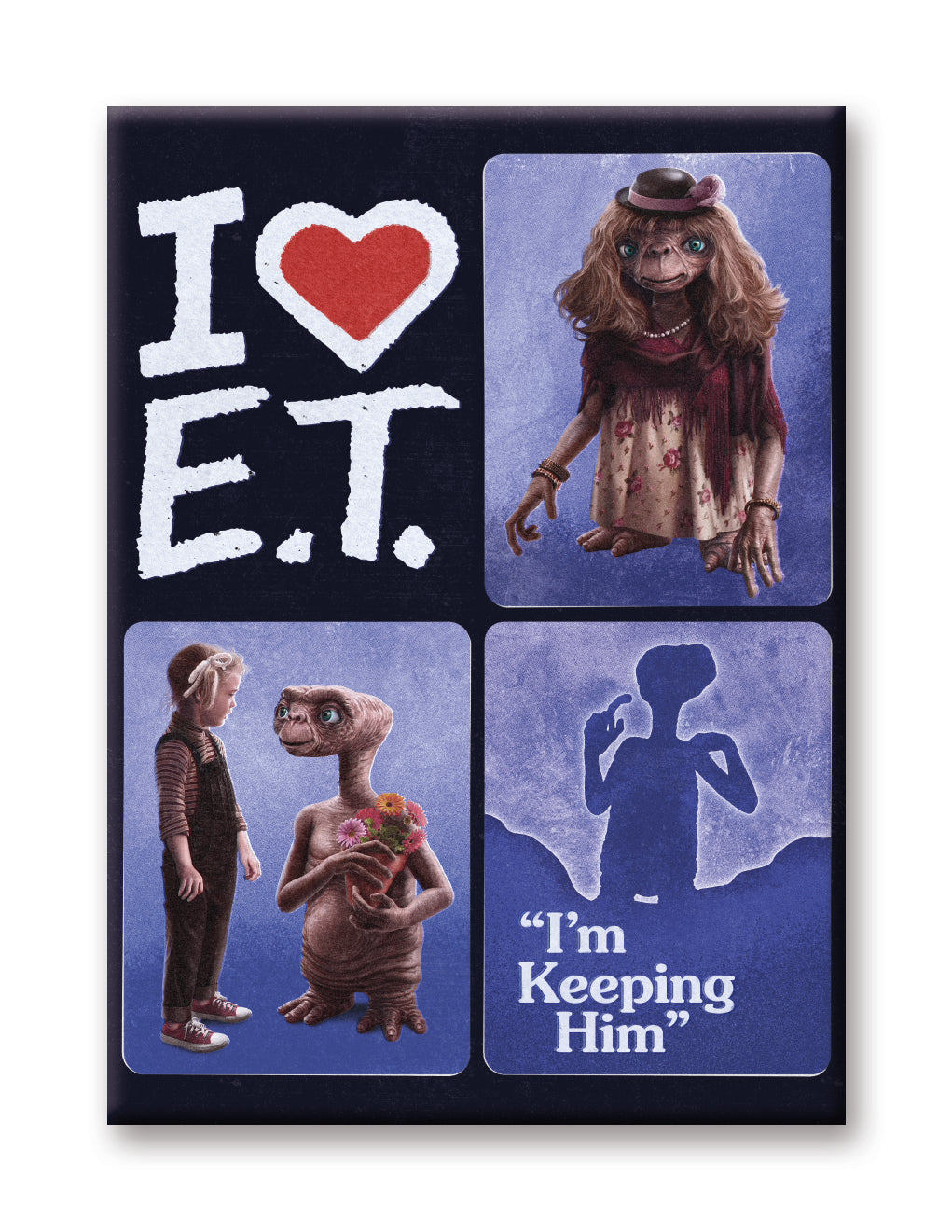 E.T - I Heart ET Flat Magnet (2.5" x 3.5") – 6 PC PPK
