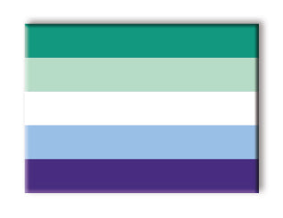 Pride Flags - Gay Man Flat Magnet (2.5" x 3.5") – 6 PC PPK