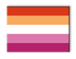 Pride Flags - Lesbian Flat Magnet (2.5" x 3.5") – 6 PC PPK
