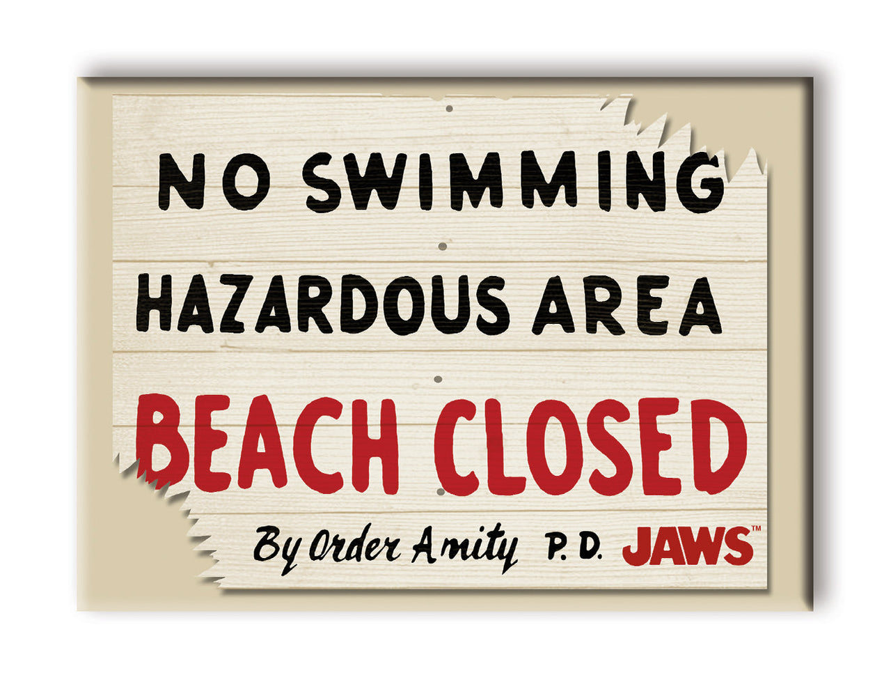 JAWS - Beach Closed Flat Magnet (2.5" x 3.5") – 6 PC PPK