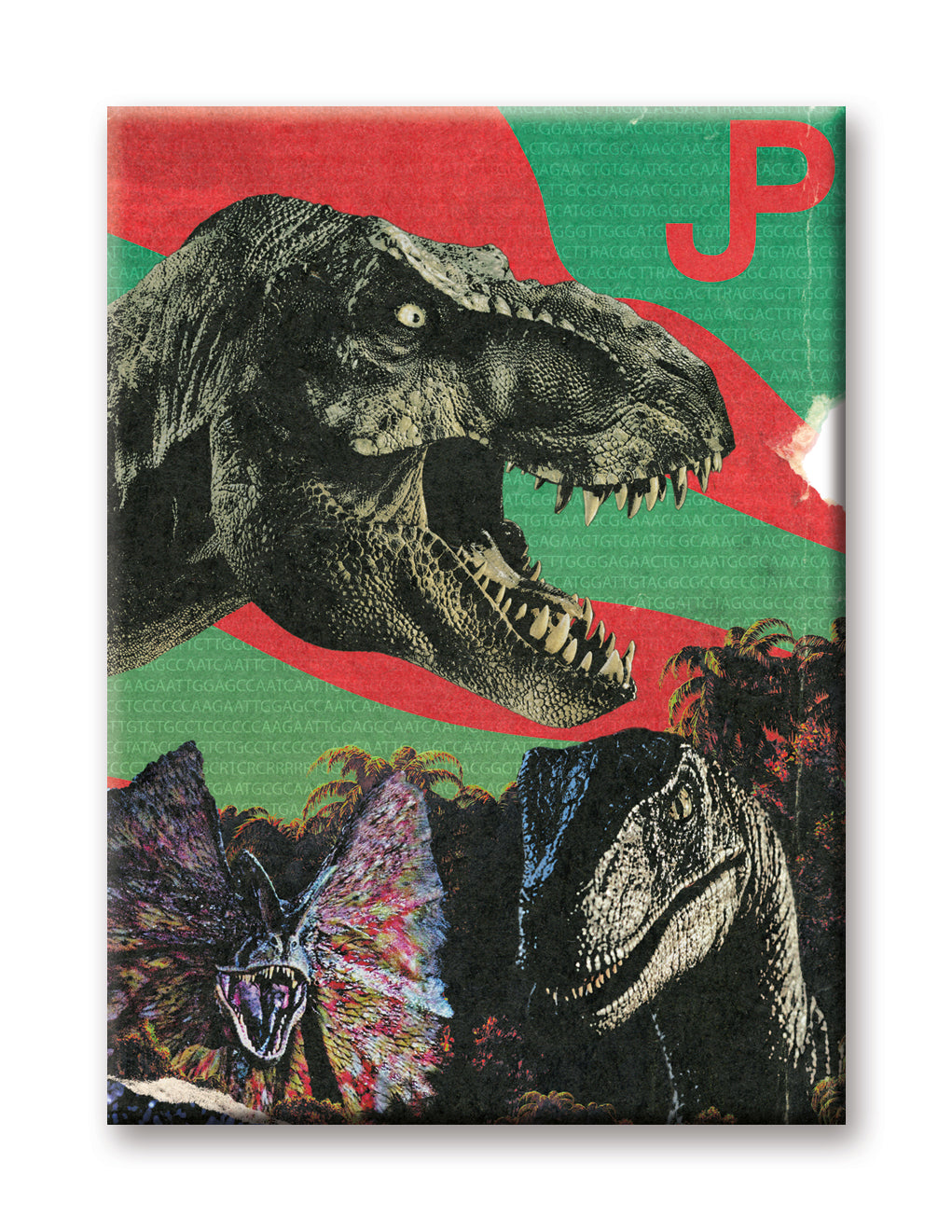 Jurassic Park - Collage Flat Magnet (2.5" x 3.5") – 6 PC PPK