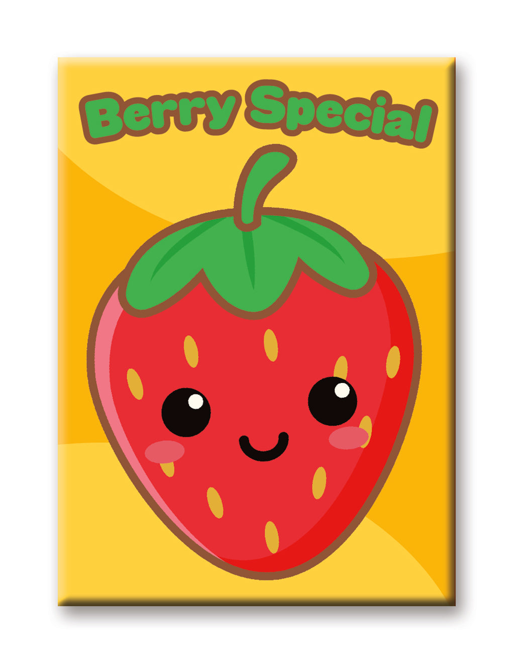 Kawaii Foods - Strawberry Flat Magnet (2.5" x 3.5") – 6 PC PPK