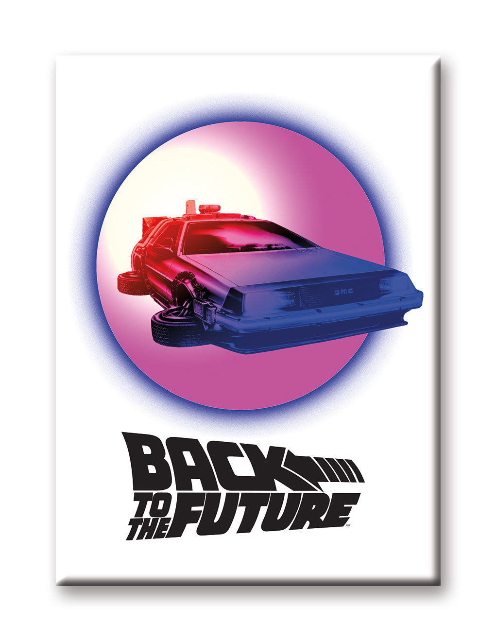 Back to the Future - Circle Flat Magnet (2.5" x 3.5") – 6 PC PPK