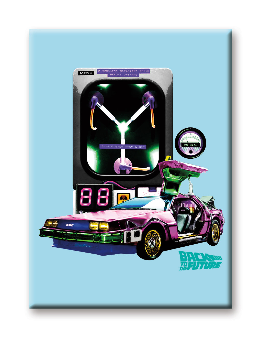 Back to the Future - 88 Flat Magnet (2.5" x 3.5") – 6 PC PPK