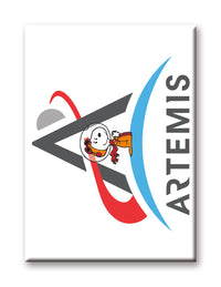 Thumbnail for Peanuts Snoopy in Space - Artemis Logo Flat Magnet (2.5
