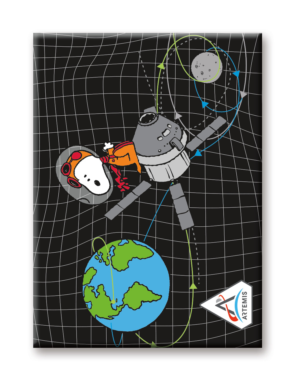 Peanuts Snoopy Orbit Flat Magnet (2.5" x 3.5") – 6 PC PPK