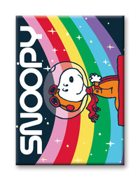 Thumbnail for Peanuts Snoopy in Space - Space Rainbow Flat Magnet (2.5