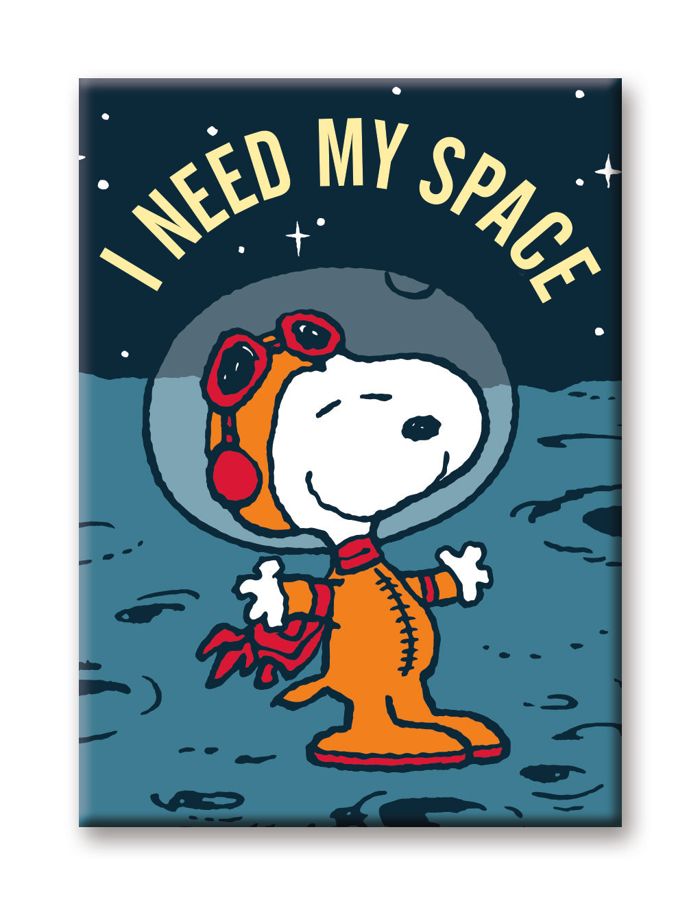 Peanuts Snoopy in Space - I Need My Space Flat Magnet (2.5" x 3.5") – 6 PC PPK