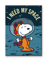 Thumbnail for Peanuts Snoopy in Space - I Need My Space Flat Magnet (2.5