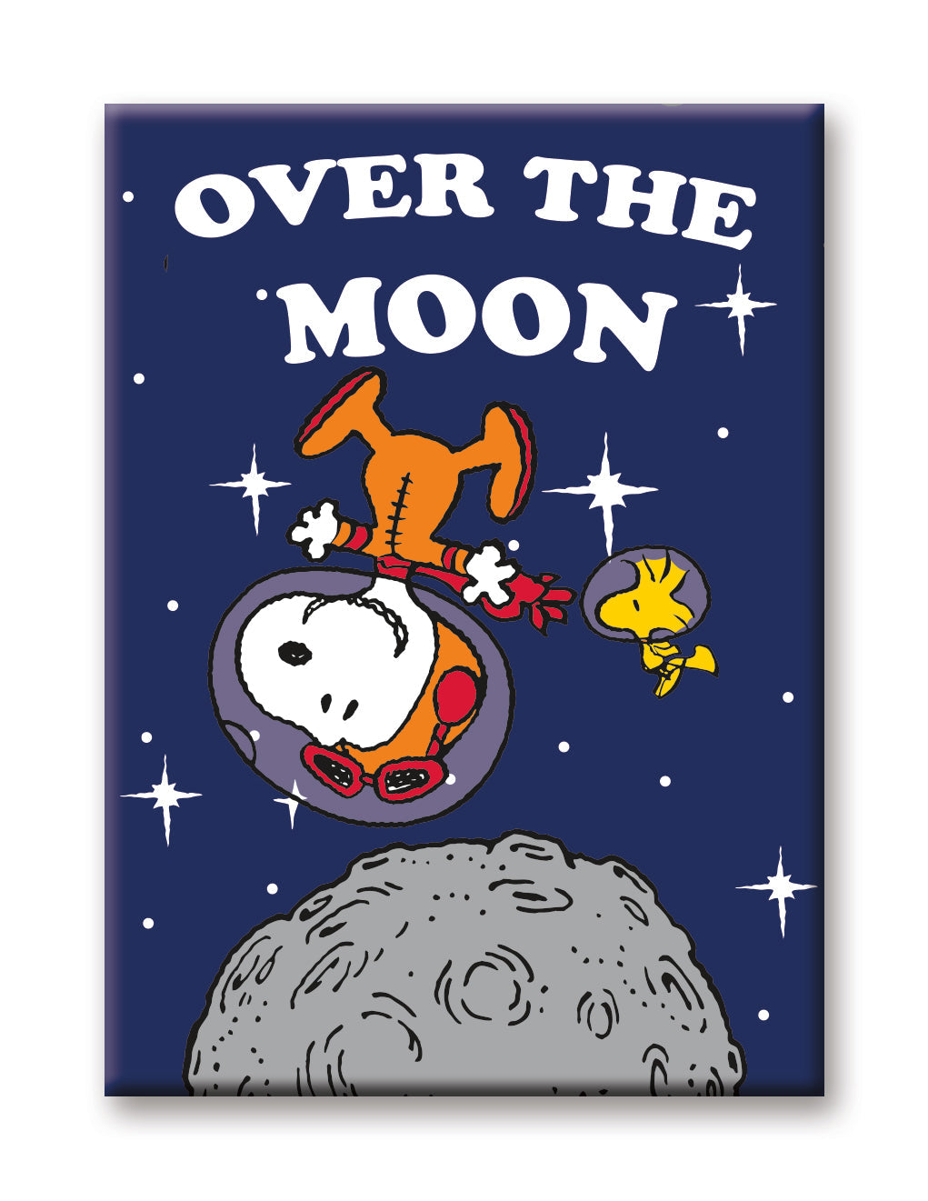 Peanuts Snoopy in Space - Over the Moon Flat Magnet (2.5" x 3.5") – 6 PC PPK