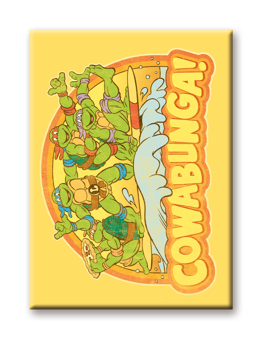TMNT - Cowabunga Surf Flat Magnet (2.5" x 3.5") – 6 PC PPK