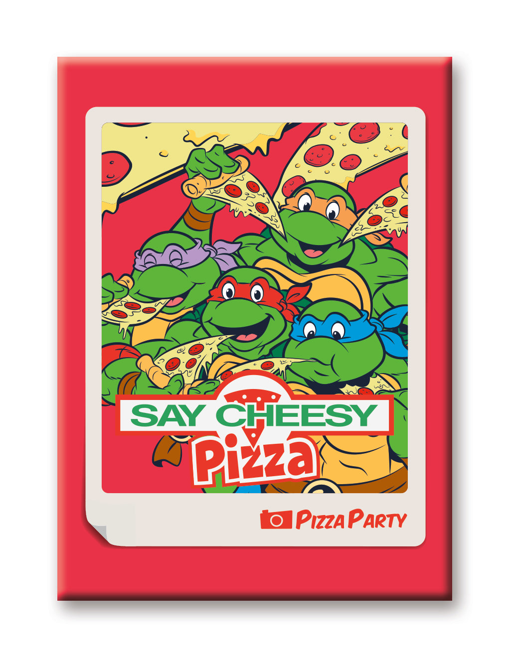 TMNT - Cheesy Pizza Flat Magnet (2.5" x 3.5") – 6 PC PPK