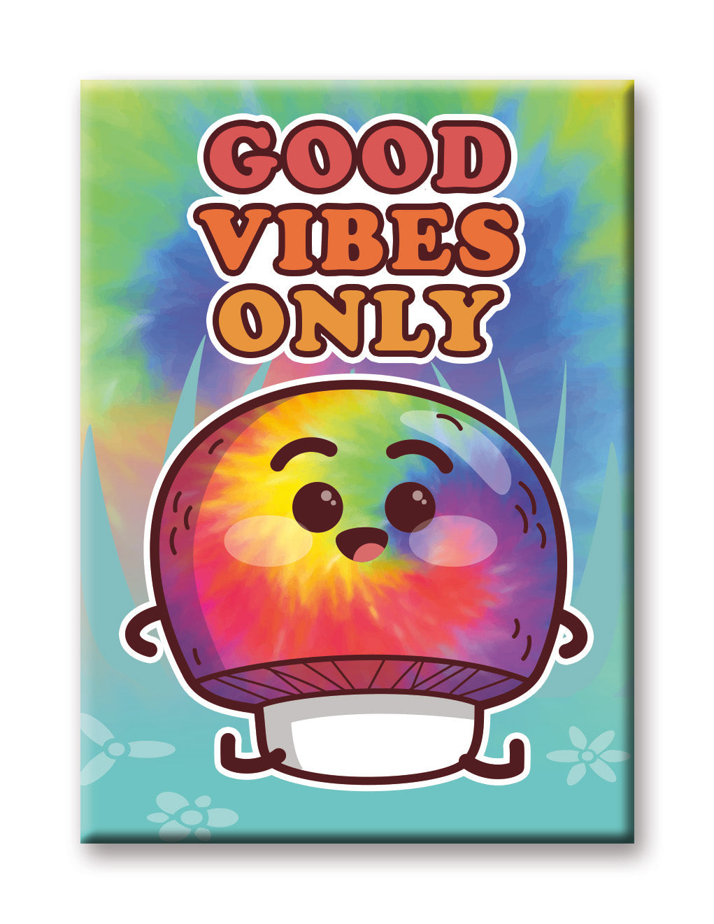 Mushrooms - Good Vibes Flat Magnet (2.5" x 3.5") – 6 PC PPK